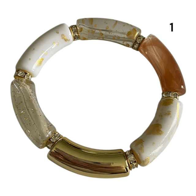 Bracelets acryliques marron