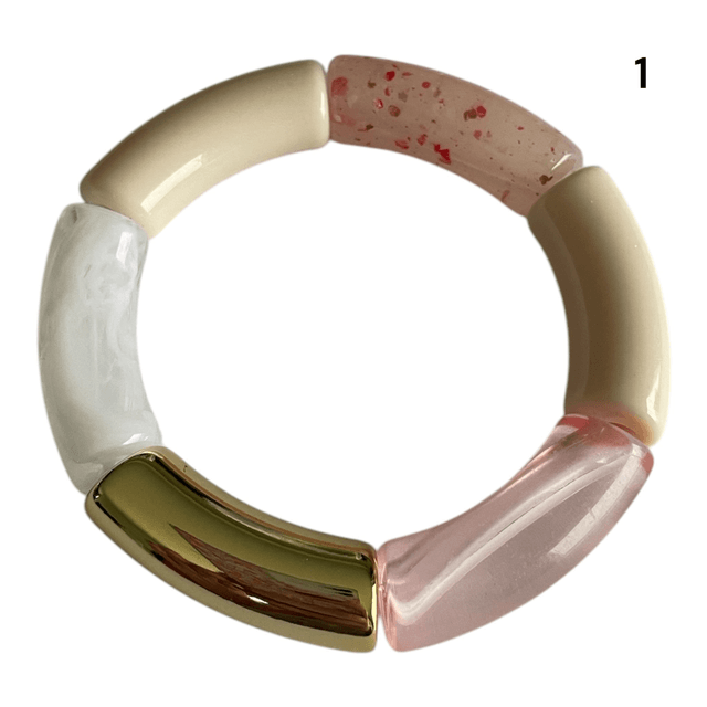 Bracelets acryliques rose n°2