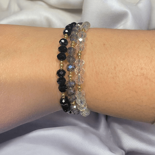Bracelet à mémoire de forme (noir - gris - transparent)