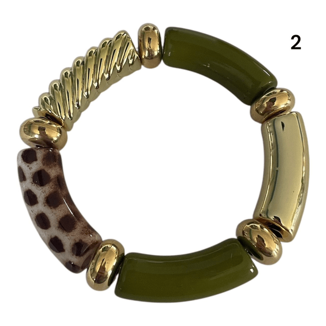 Bracelets acryliques olive