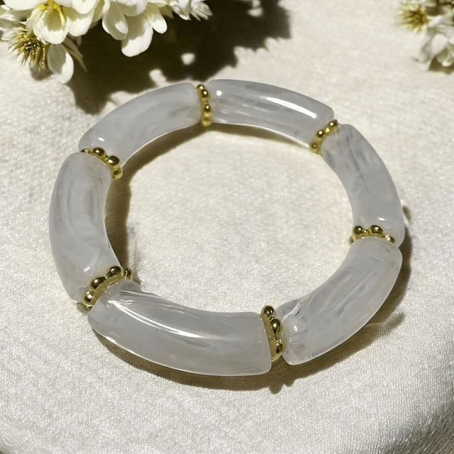 Bracelet acrylique blanc