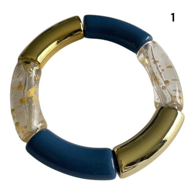 Bracelets acryliques bleu