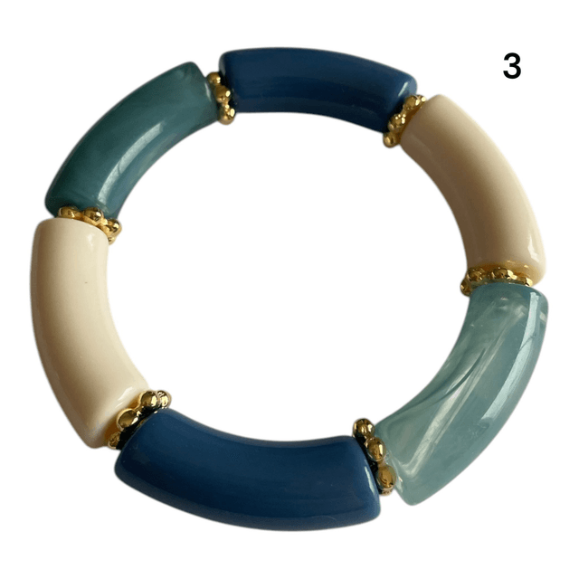 Bracelets acryliques bleu