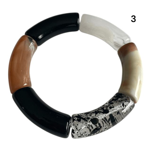 Bracelets acryliques noir