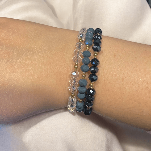 Bracelet à mémoire de forme (bleu - transparent)