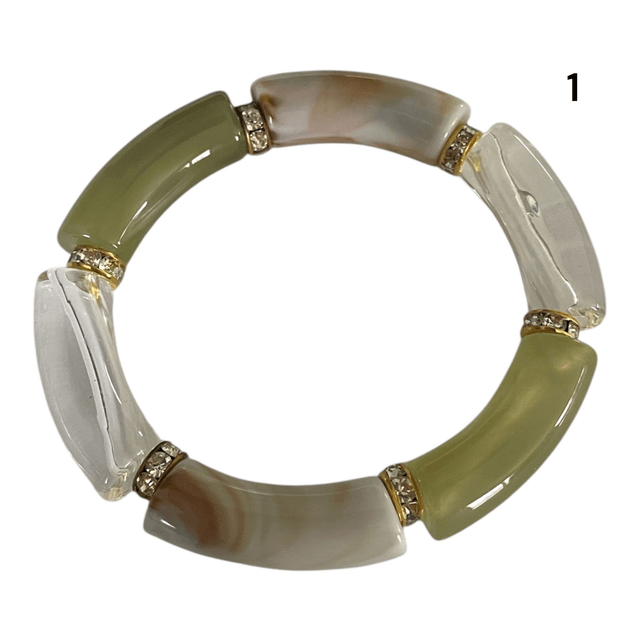 Bracelets acryliques olive