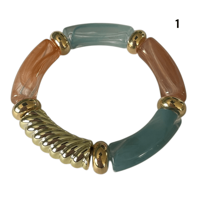 Bracelets acryliques léopard bleu