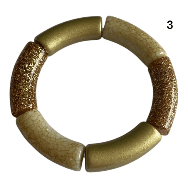 Bracelets acryliques écru