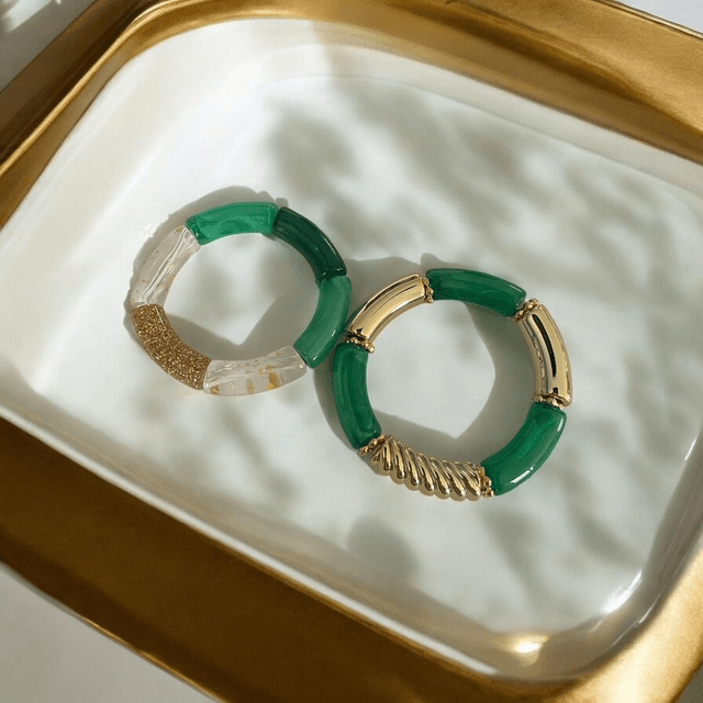 Bracelets acryliques vert