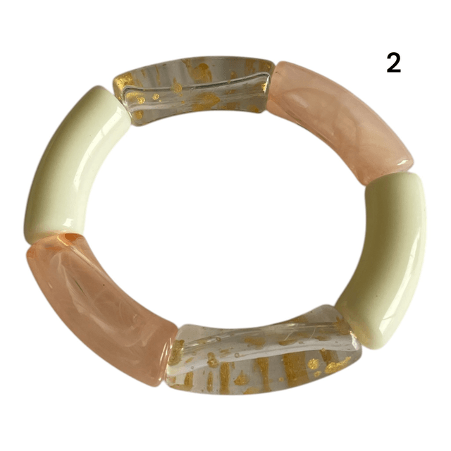 Bracelets acryliques rose n°1