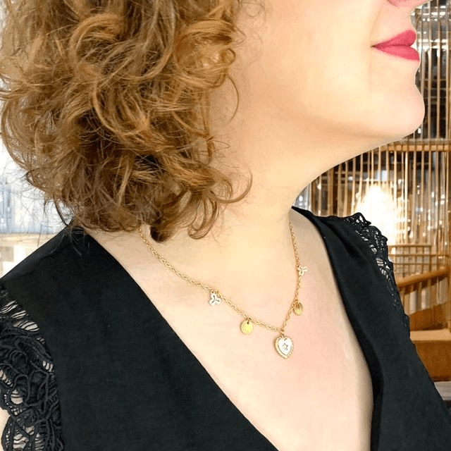 Collier Cœur nacré