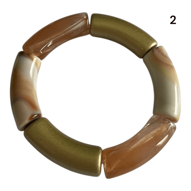 Bracelets acryliques marron