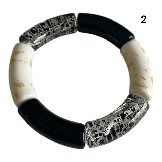 Bracelets acryliques noir