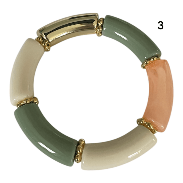 Bracelets acryliques vert sauge