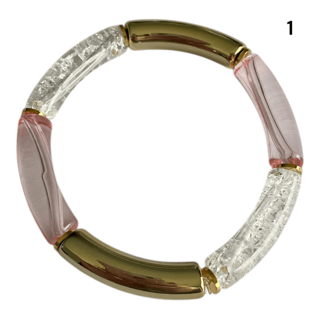 Bracelets acryliques rose n°1