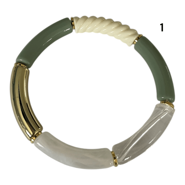 Bracelets acryliques vert sauge