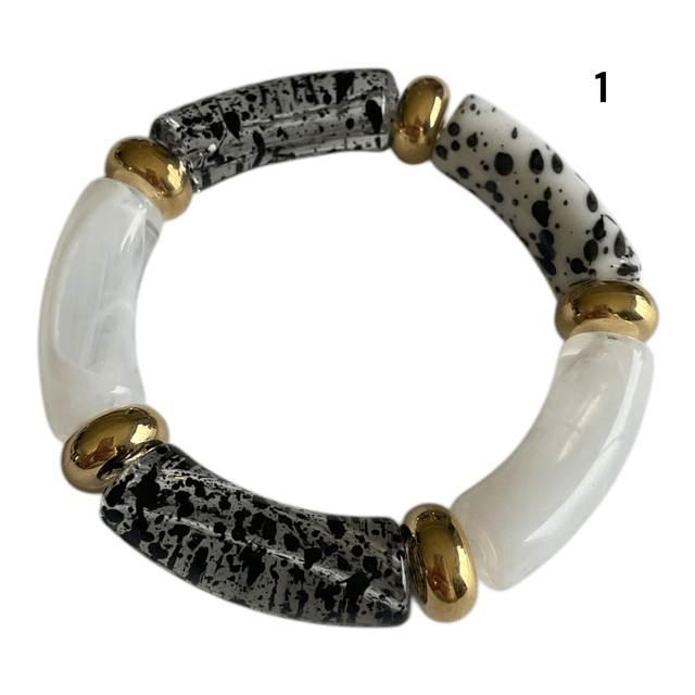 Bracelets acryliques noir