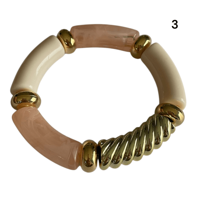 Bracelets acryliques rose n°2