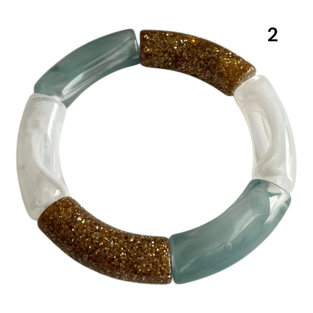 Bracelets acryliques bleu