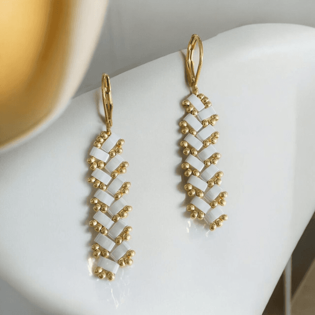 Boucles d&#039;oreilles Tila ivoire