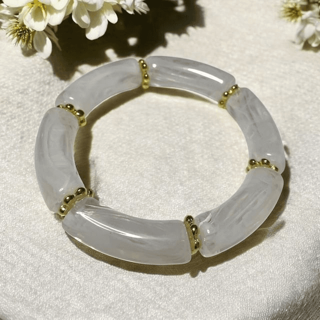 Bracelet acrylique blanc